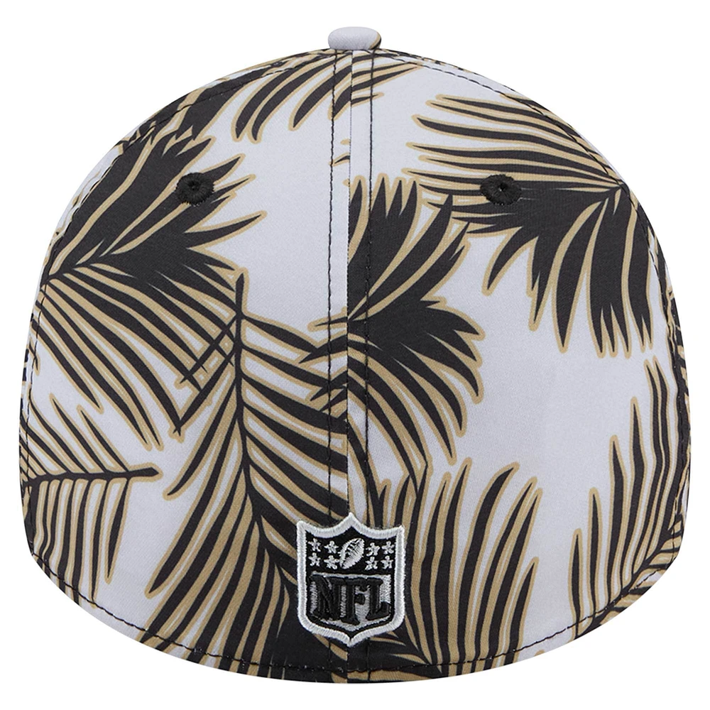 Casquette New Era 39THIRTY Flex grise Orleans Saints Palms pour homme