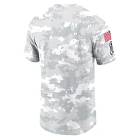 Men's Nike Arctic Camo New Orleans Saints 2024 Salute To Service Performance T-Shirt