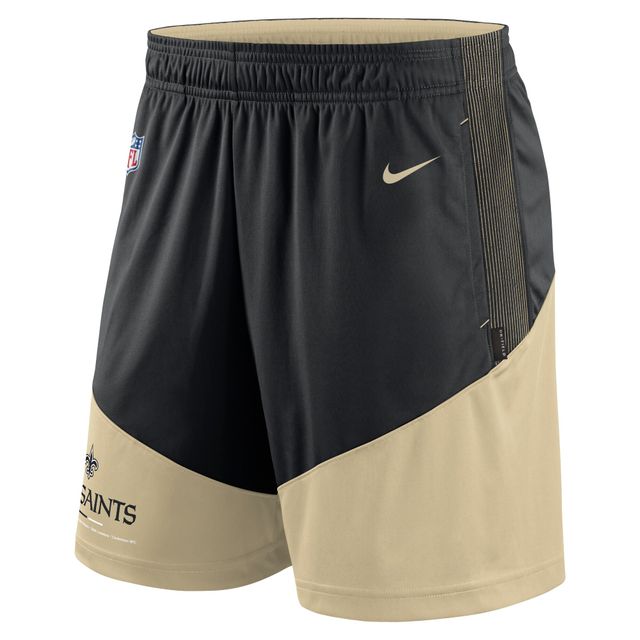 Short Nike New Orleans Saints Sideline Primary Lockup Performance pour homme Noir/Or