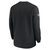 Men's Nike  Black New Orleans Saints 2023 Sideline Throwback Heavy Brushed Waffle Long Sleeve Top