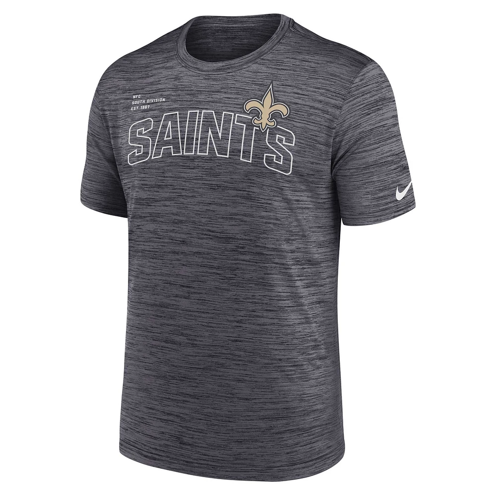 Men's Nike  Black New Orleans Saints Big & Tall Velocity Performance T-Shirt