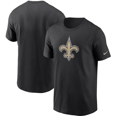 T-shirt à logo principal des Saints de la Nouvelle-Orléans Nike pour homme, noir