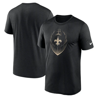 T-shirt Nike Primetime Legend Icon Performance pour homme, noir, New Orleans Saints