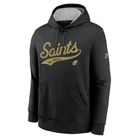 Men's Nike Black New Orleans Saints Rewind Club Logo Pullover Hoodie