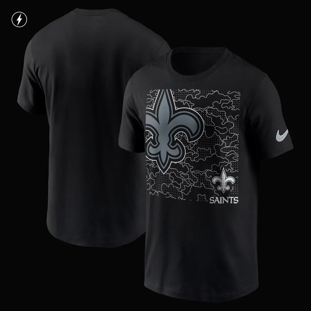 Men's Nike Black New Orleans Saints RFLCTV T-Shirt