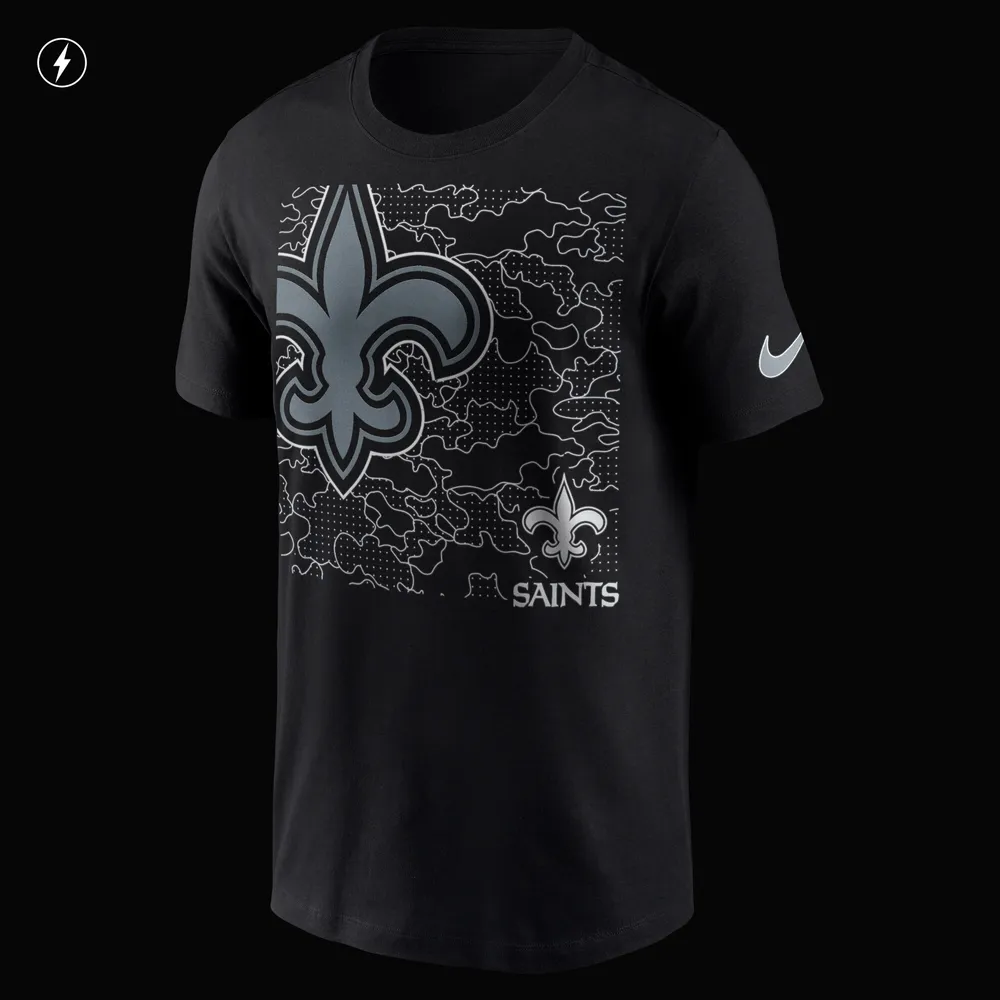 Men's Nike Black New Orleans Saints RFLCTV T-Shirt