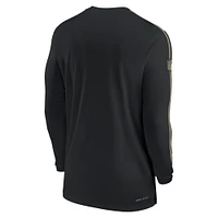 Men's Nike Black New Orleans Saints Sideline Coach UV Performance Long Sleeve T-Shirt