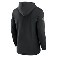 Men's Nike Black New Orleans Saints Sideline Hoodie Performance Long Sleeve T-Shirt