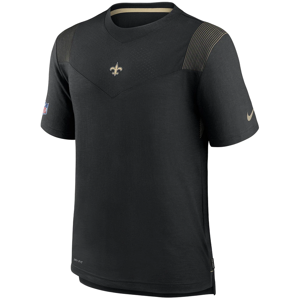 Men's Nike Black New Orleans Saints Sideline Player UV Performance T-Shirt