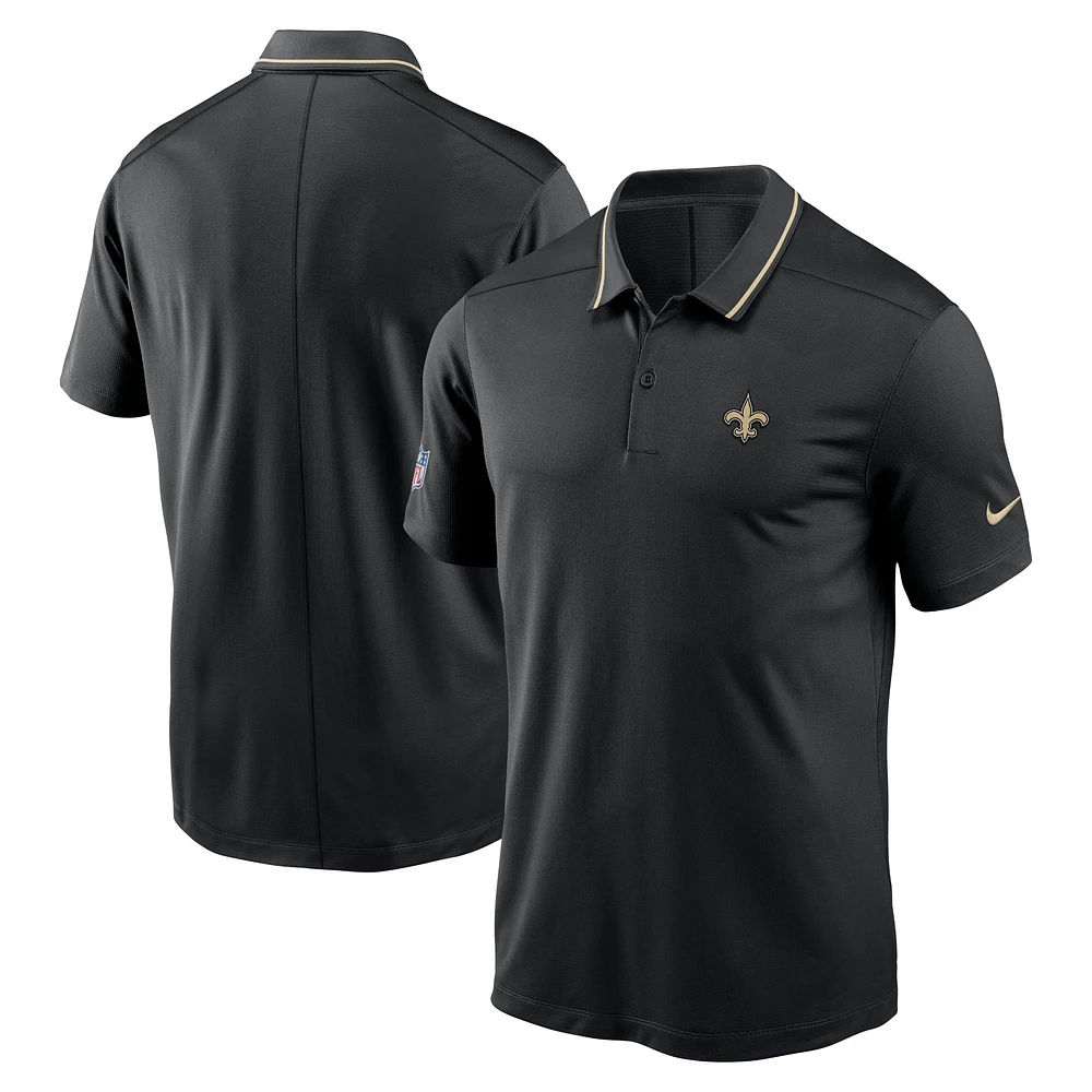 Men's Nike Black New Orleans Saints Sideline Victory Performance Polo