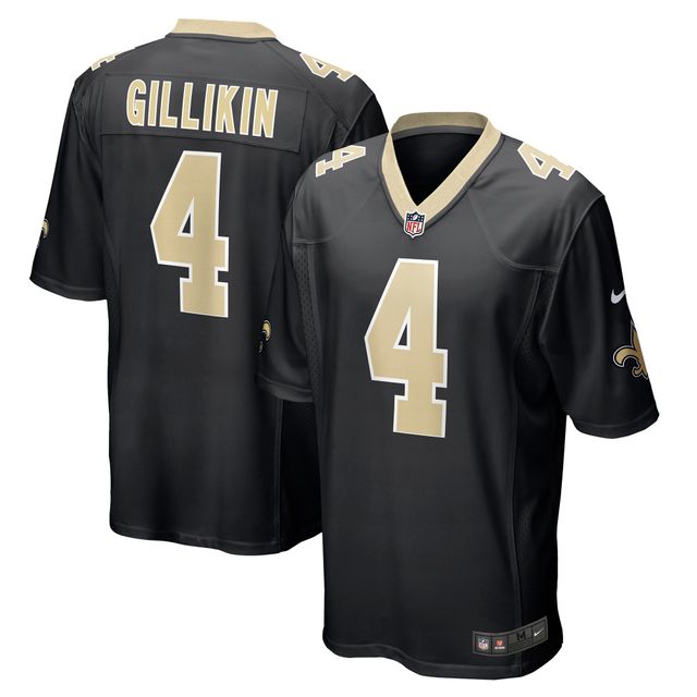 Maillot Nike Blake Gilikin pour homme, noir, joueur de jeu des Saints la Nouvelle-Orléans