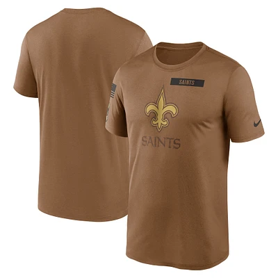 Men's Nike  Brown New Orleans Saints Salute To Service Legend Performance T-Shirt