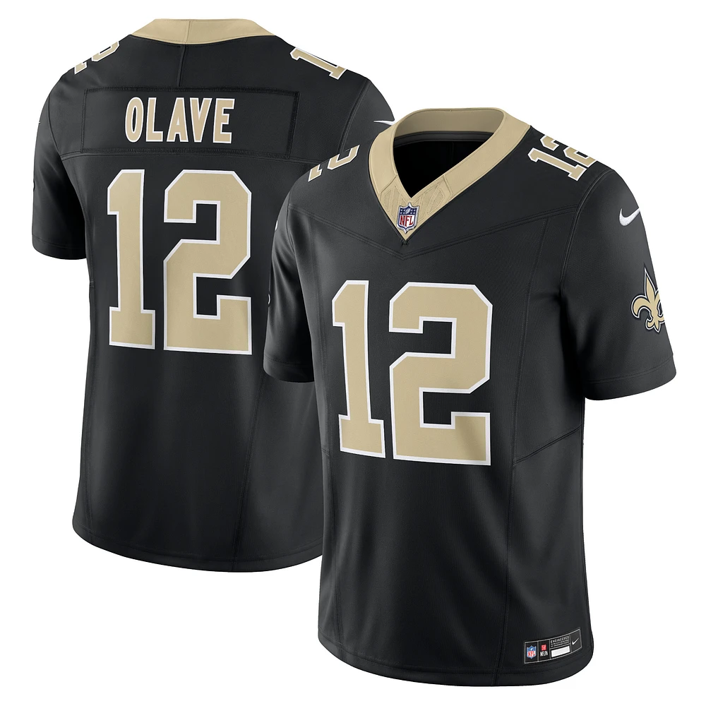 Nike Chris Olave pour hommes Noir New Orleans Saints Vapor F.U.S.E. Maillot limité
