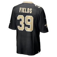 Maillot Nike DaMarcus Fields pour homme, noir, joueur de jeu des Saints la Nouvelle-Orléans