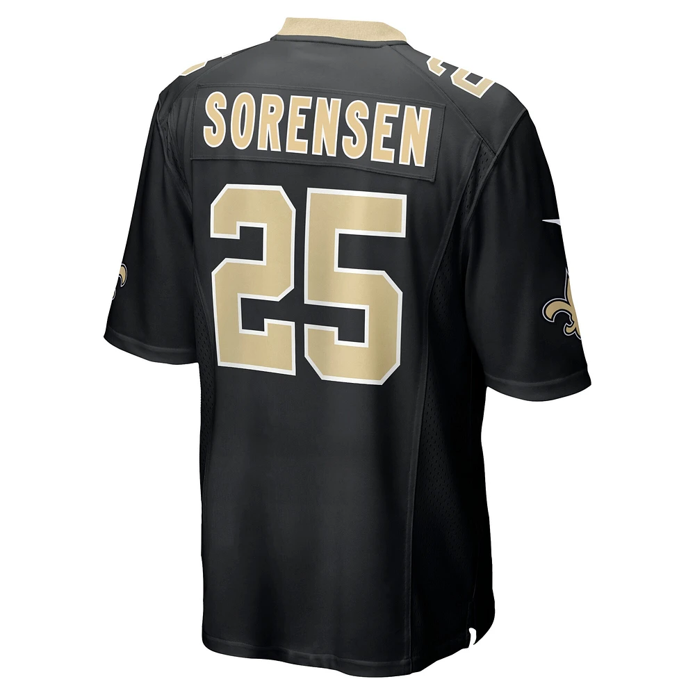 Men's Nike Daniel Sorensen Black New Orleans Saints Game Player Jersey