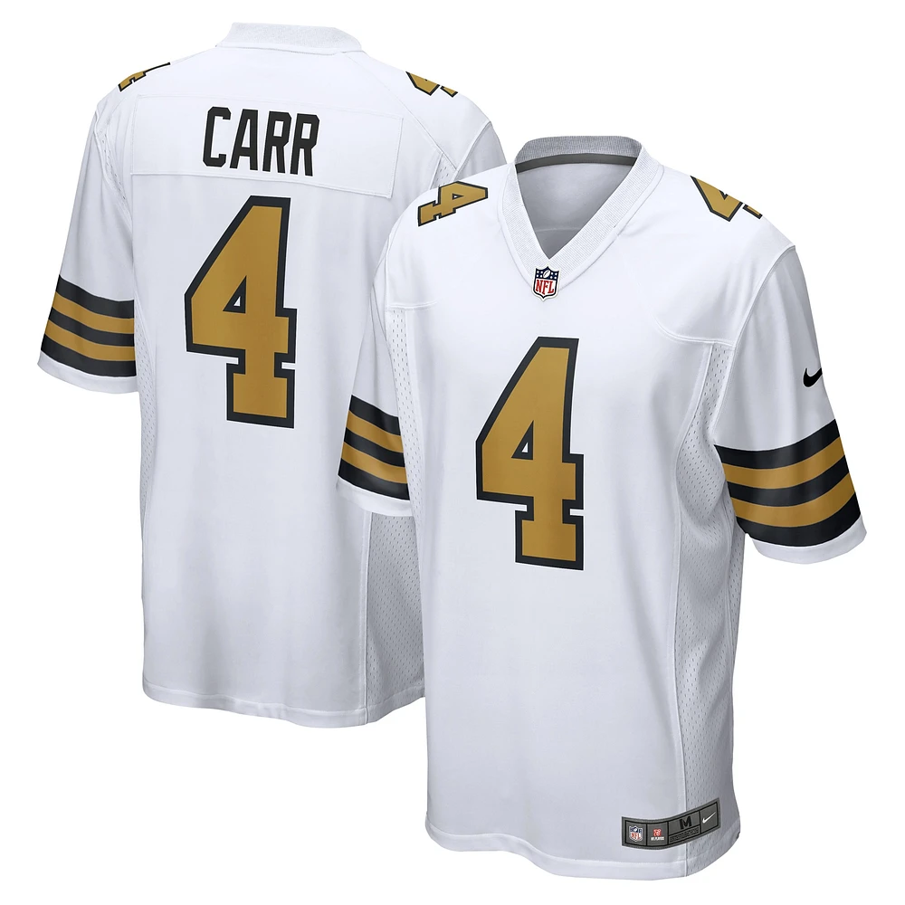 Men's Nike Derek Carr White New Orleans Saints Alternate Game Jersey