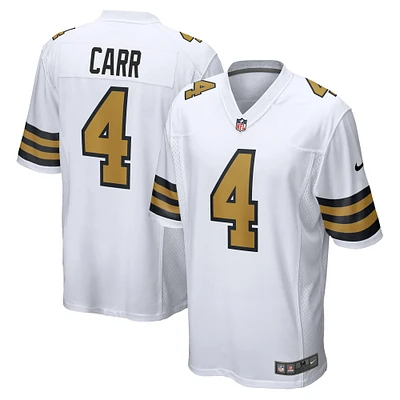 Men's Nike Derek Carr White New Orleans Saints Alternate Game Jersey