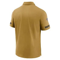 Men's Nike Gold New Orleans Saints Sideline Throwback Elite Performance Polo