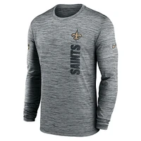 Men's Nike Gray New Orleans Saints 2024 Sideline Velocity Performance Long Sleeve T-Shirt