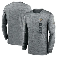 Men's Nike Gray New Orleans Saints 2024 Sideline Velocity Performance Long Sleeve T-Shirt