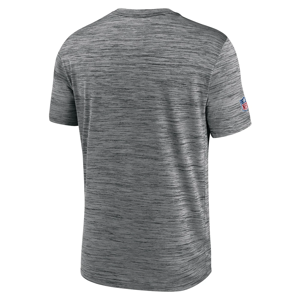 Men's Nike Gray New Orleans Saints Sideline Velocity Athletic Stack Performance T-Shirt