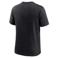 Men's Nike Heather Black New Orleans Saints Wordmark Tri-Blend - T-Shirt