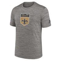 Men's Nike Heather Charcoal New Orleans Saints 2023 Sideline Alternate Logo Performance T-Shirt