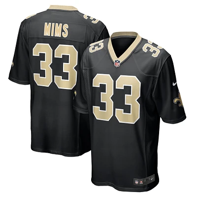 Maillot de match Nike Jordan Mims noir New Orleans Saints pour homme