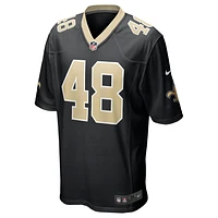 Nike J.T. pour hommes Maillot de match des Saints la Nouvelle-Orléans gris noir