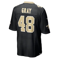 Nike J.T. pour hommes Maillot de match des Saints la Nouvelle-Orléans gris noir