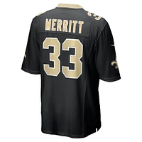 Men's Nike Kirk Merritt  Black New Orleans Saints Team Game Jersey
