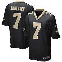 Men's Nike Morten Andersen Black New Orleans Saints Game Retired Player Jersey