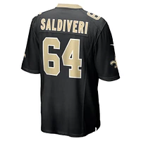 Maillot de jeu d'équipe Nike Nick Saldiveri pour hommes, noir, New Orleans Saints