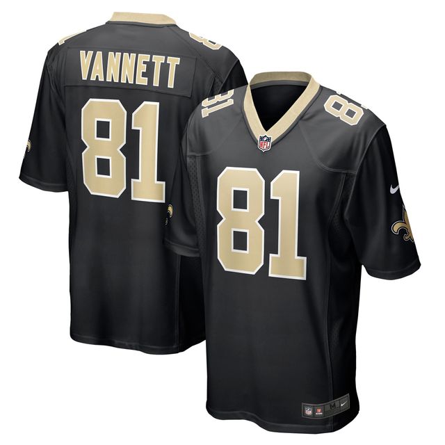 Maillot de match Nike Nick Vannett pour hommes, noir, New Orleans Saints