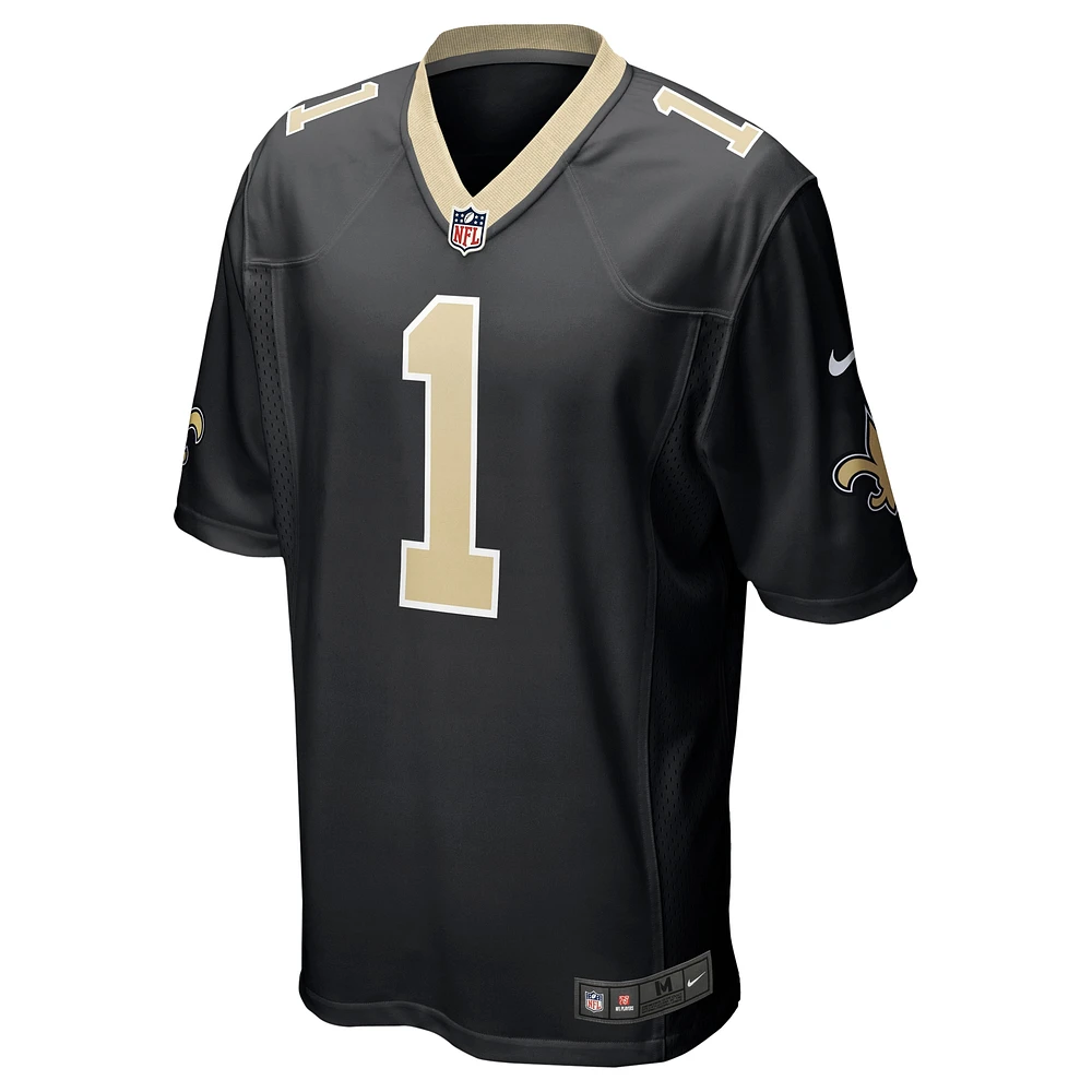 Men's Nike Number 1 Dad Black New Orleans Saints Game Jersey
