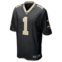 Men's Nike Number 1 Dad Black New Orleans Saints Game Jersey