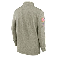 Men's Nike Olive New Orleans Saints Salute to Service Quarter-Zip Top