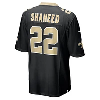 Maillot de jeu d'équipe Nike Rashid Shaheed pour hommes, noir, New Orleans Saints