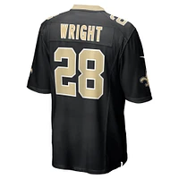 Maillot de match Nike Rejzohn Wright pour hommes, noir, New Orleans Saints