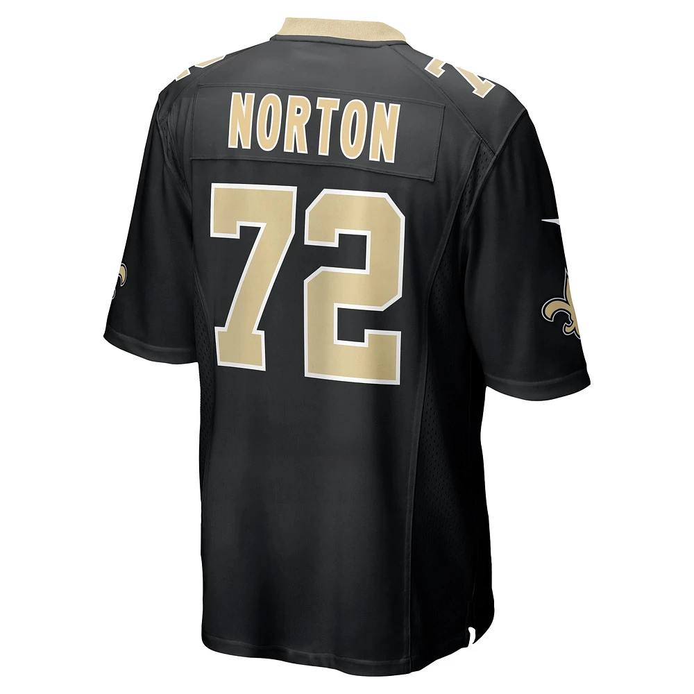 Maillot de match Nike Storm Norton noir des Saints la Nouvelle-Orléans pour homme
