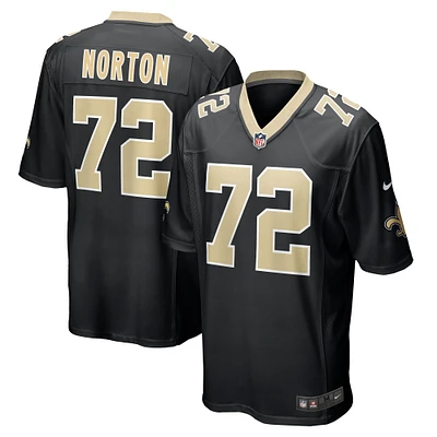 Maillot de match Nike Storm Norton noir des Saints la Nouvelle-Orléans pour homme