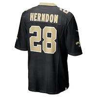 Men's Nike Tre Herndon  Black New Orleans Saints Game Jersey
