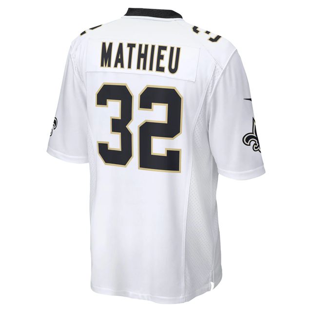 Maillot de match Nike Tyrann Mathieu des New Orleans Saints pour homme, blanc