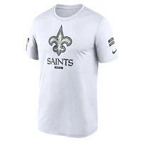 Men's Nike White New Orleans Saints 2024 Salute To Service Legend Performance T-Shirt