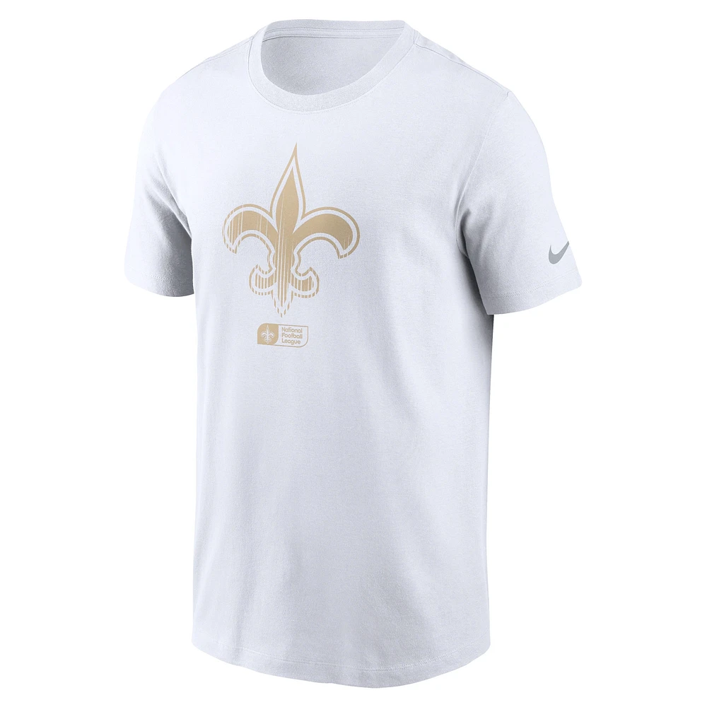 Men's Nike White New Orleans Saints Faded Essential T-Shirt