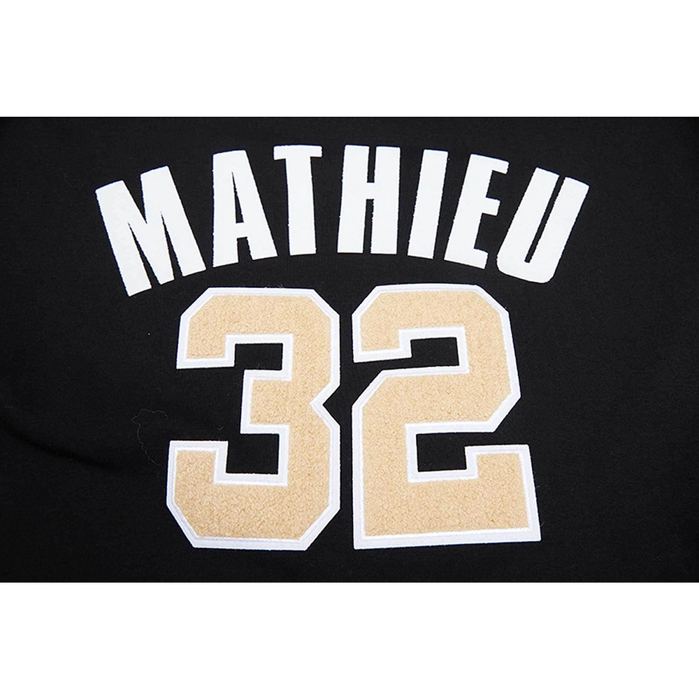 Men's Pro Standard Tyrann Mathieu Black New Orleans Saints Player Name & Number Hoodie T-Shirt