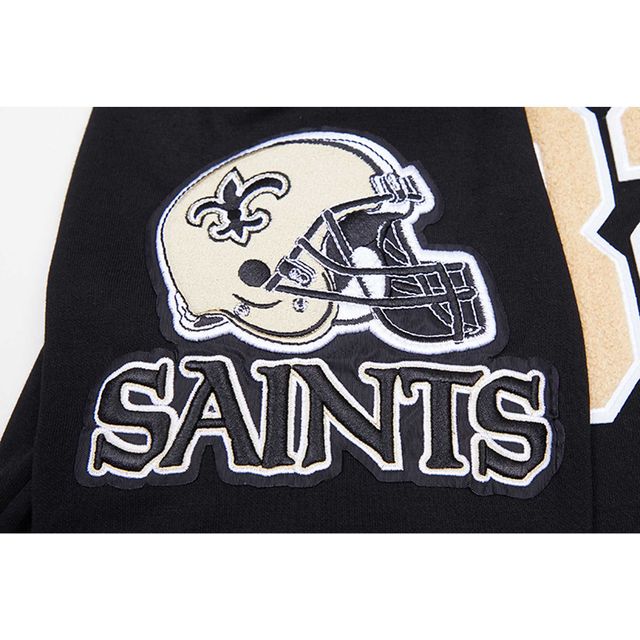 Sweat à capuche Pro Standard Tyrann Mathieu pour hommes, noir, nom et numéro du joueur des Saints de la Nouvelle-Orléans