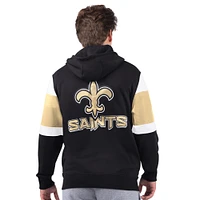 Men's Starter Black New Orleans Saints Extreme Full-Zip Hoodie