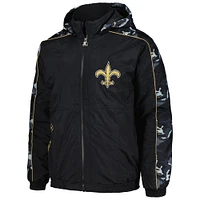Men's Starter Black New Orleans Saints Thursday Night Gridiron Full-Zip Hoodie