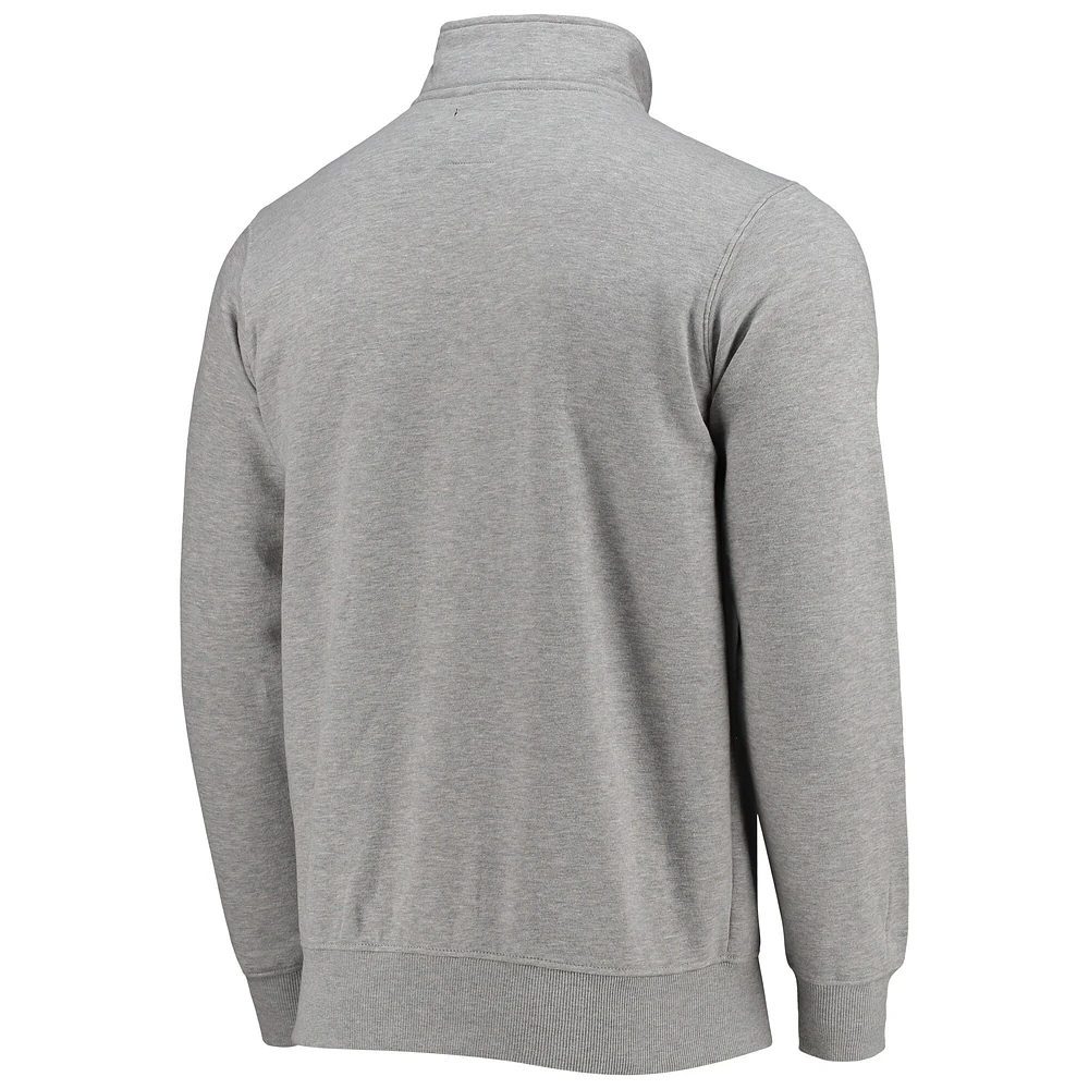 Men's Starter Gray New Orleans Saints Throwback Heisman Quarter-Zip Jacket